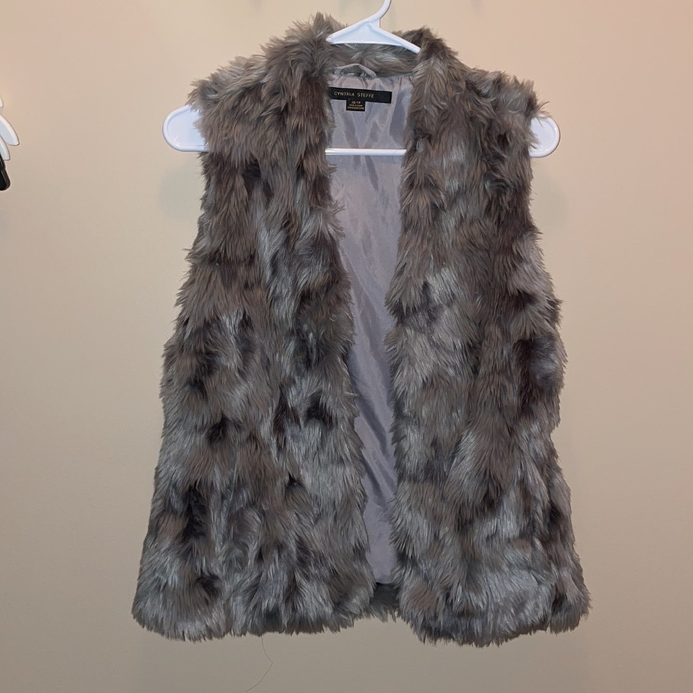 Gray Fur Vest